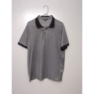 Michael Kors Mens Polo Shirt Gray Size L Short Sleeve
